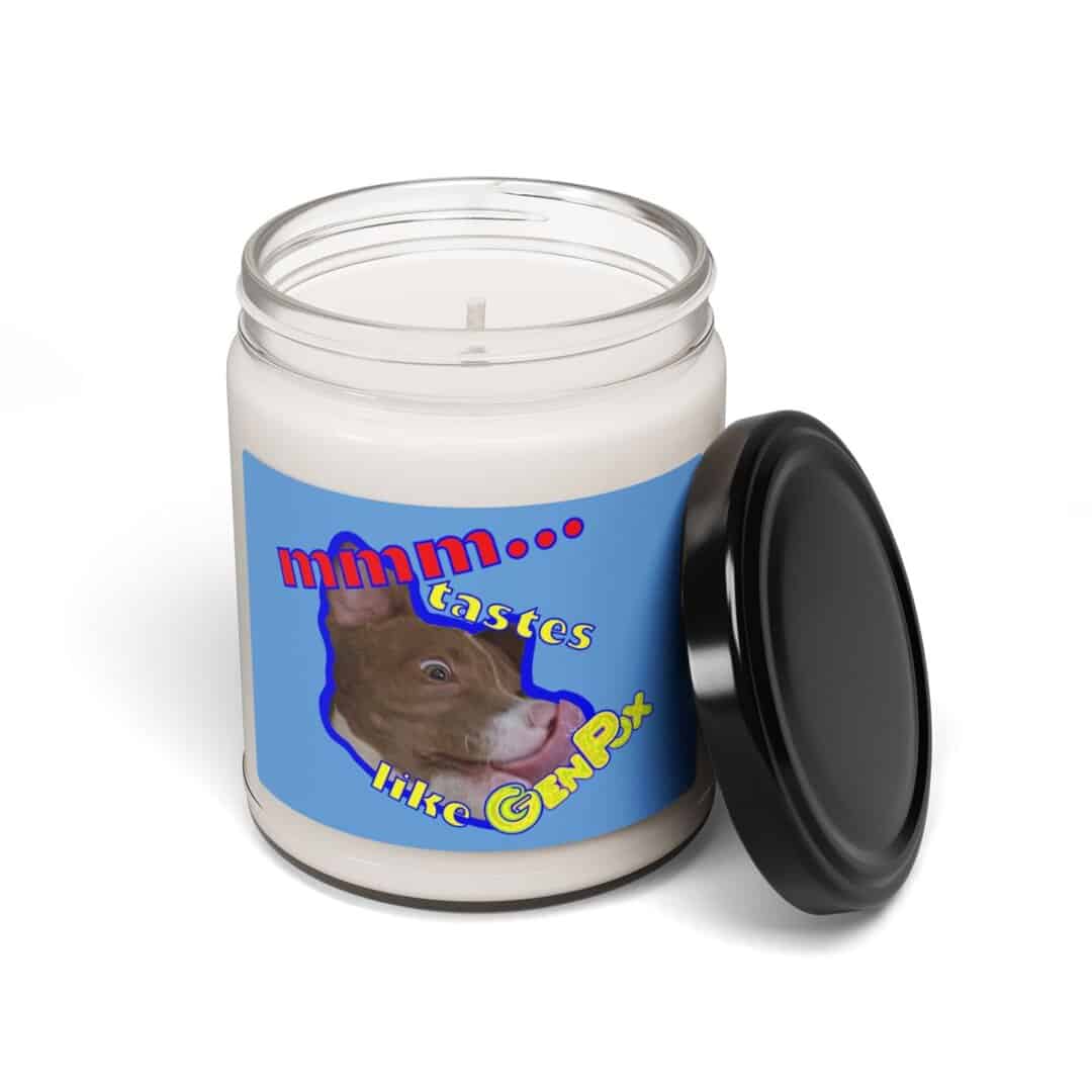 “mmm…tastes like GenPox” Cute Puppy Candle
